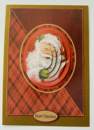 Jolly Santa in Reds and Golds by Margaret Scott