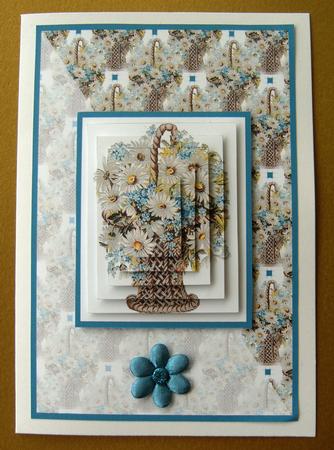 Basket of Flowers Card Front by Margaret Scott
