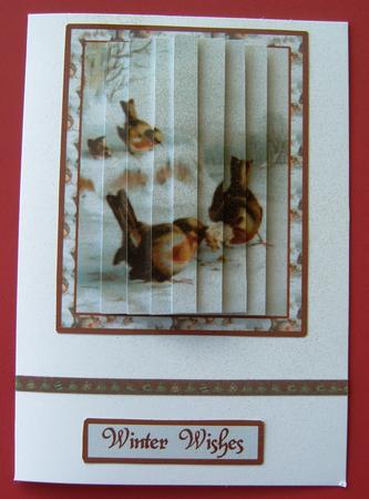 Cheeky Christmas Robins Frolicking in the Snow by Margaret Scott