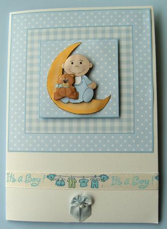 Baby Boy on Moon by Margaret Scott