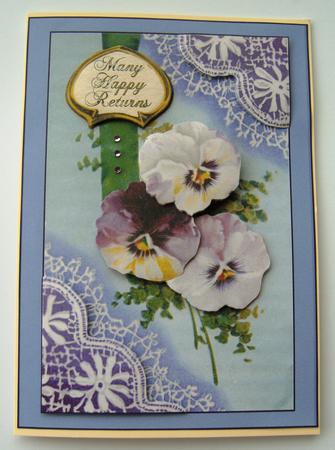 Many Happy Returns - Pansies by Margaret Scott