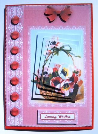 Poppy Basket 'n Lace Needlepoint Spiral Pyramid by Margaret Scott