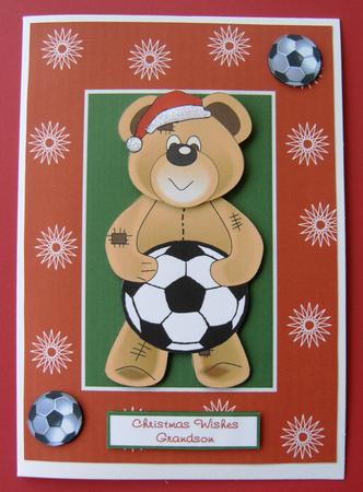 Santa Footie Card by Margaret Scott