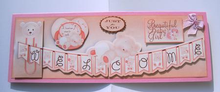 Beary New Baby Girl by Margaret Scott