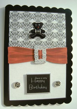 Black and White Collection Diamante Buckle by Margaret Scott