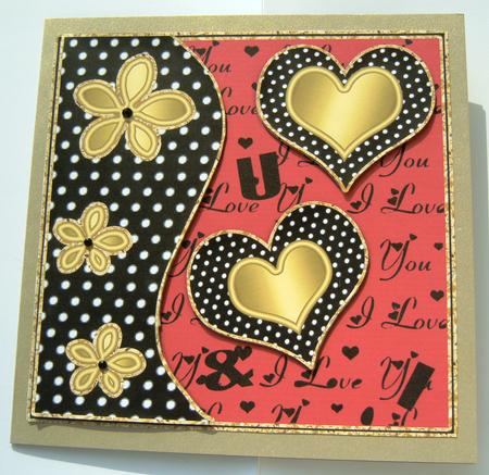 U & I Funky Hearts Topper 1 by Margaret Scott