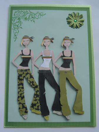 Combat Girls Great for a Teenagers Card by Margaret Scott