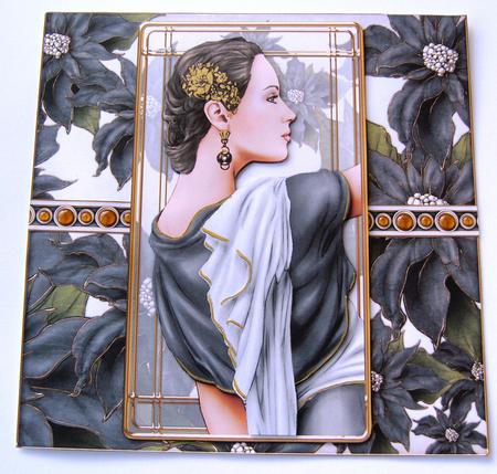 Art Deco Pandore (black) 8x8 Mini Kit by Margaret Scott