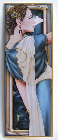Art Deco Lady Pandore Dl (blue) by Margaret Scott