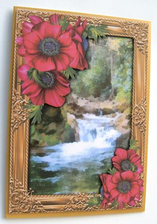 Anemone Watercolour Waterfall + Extra Frame by Margaret Scott