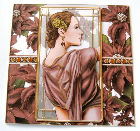 Art Deco Pandore (dark Pink) 8x8 Mini Kit by Margaret Scott