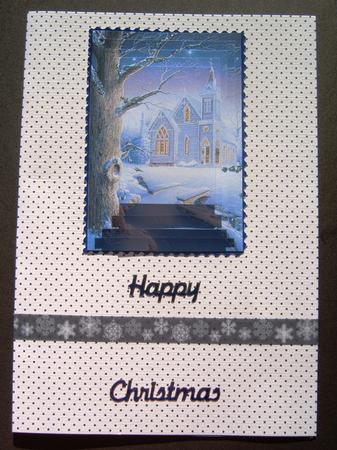 Christmas Snow Church Pyramid Toppers by Margaret Scott