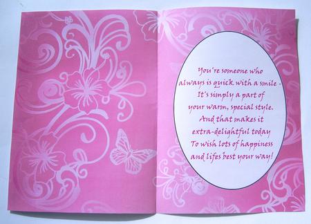 Pink Floral Butterfly Insert 1 by Margaret Scott