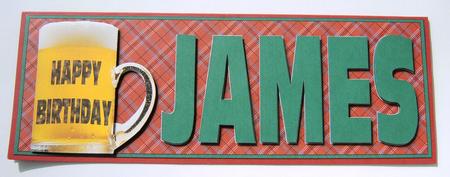 Happy Birthday James Large Dl (green) by Margaret Scott