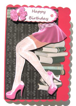 All About the Shoes Fuschia Card Topper by Margaret Scott