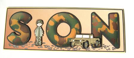 Son - Camouflage Letters Dl by Margaret Scott