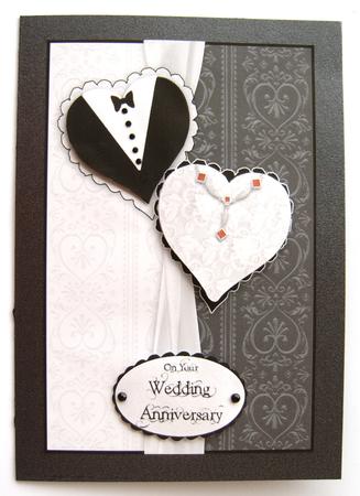 Black and White Collection Wedding Hearts by Margaret Scott