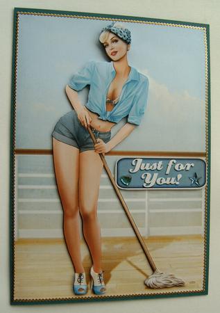 1950's Pin Up Girl Alice May (light Blue) by Margaret Scott