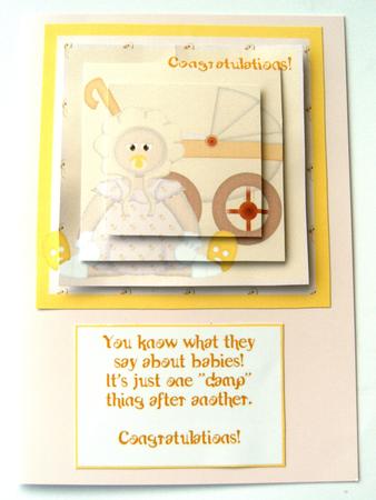 Baby Girl Yellow Square Pyramid by Margaret Scott