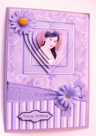 Asian Beauty Card Front with Pyramid by Margaret Scott