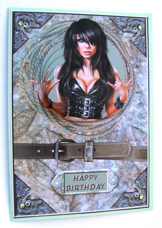 Wild Girl Card Front by Margaret Scott