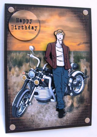 Motorbike, Red Jacket & Blue Jeans by Margaret Scott