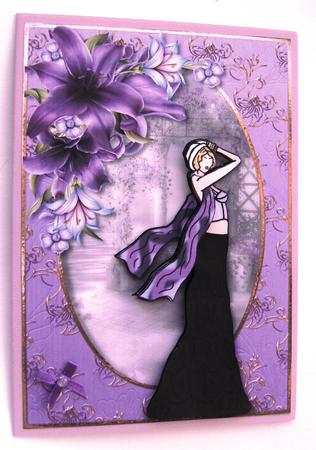 Summer Festival Chic + Lilies & Purple Scarf by Margaret Scott