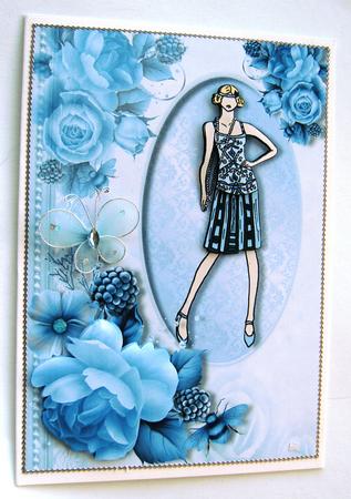 Art Deco in Blue by Margaret Scott