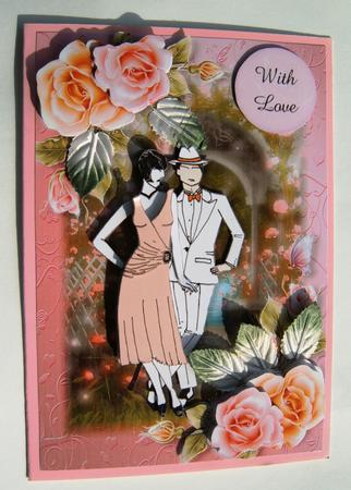 1920's Couple in Peach & Pink Mini Kit by Margaret Scott