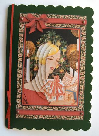 Christmas in 1927 Oval Pyramid on Rectangular Backing by Margaret Scott