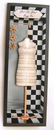 Vintage Dress Dl Card by Margaret Scott