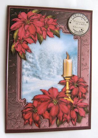 Pink Poinsettia Scenic Christmas + Decoupage by Margaret Scott