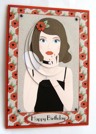 Art Deco Girl with Mirror by Margaret Scott