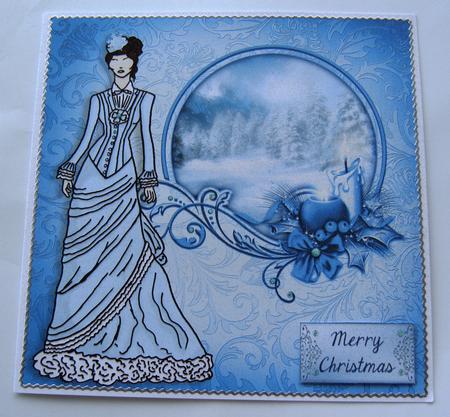 Victorian Ice Blue Christmas - Quick Topper by Margaret Scott