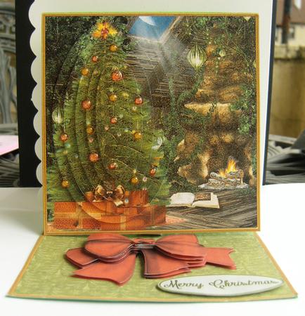Festive Hearth Pyramid Easel by Margaret Scott