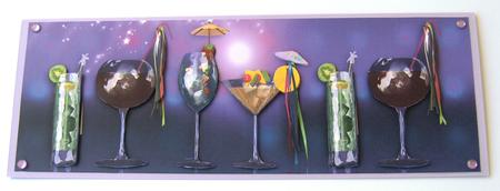 Cocktail Birthday Large Dl Card by Margaret Scott
