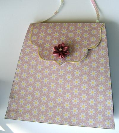 Large Gift Handbag - Daisies on Pink by Margaret Scott