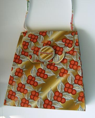Large Gift Handbag - Christmas Berries by Margaret Scott