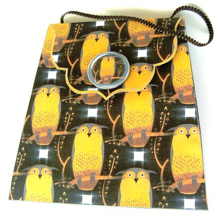 Large Gift Handbag - Owls 1 by Margaret Scott
