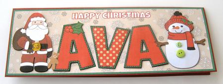 Santa & Snowman Ava Large Dl by Margaret Scott