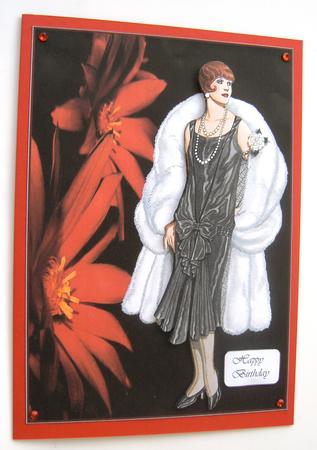Art Deco Lady in Fur by Margaret Scott