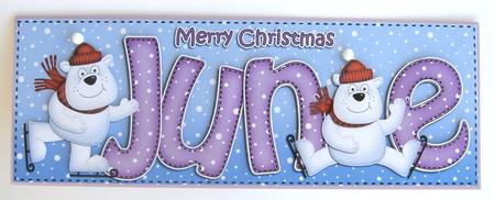 Merry Christmas June Polar Bears Large Dl & 3D Decoupage by Margaret Scott