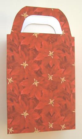 Poinsettia Christmas Gift Bag by Margaret Scott