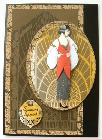 Art Deco Xmas Girl by Margaret Scott