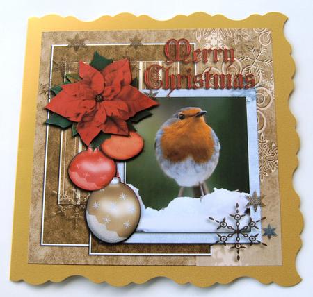 Merry Christmas Robin by Margaret Scott