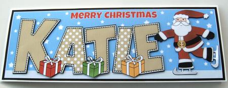 Skating Santa Katie Large Dl by Margaret Scott