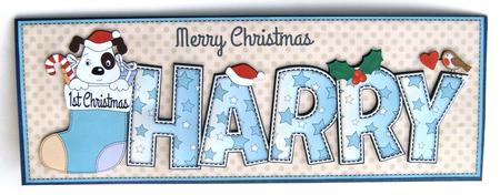 Patch 1st Xmas Harry Large Dl by Margaret Scott