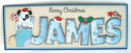 Patch 1st Xmas James Large Dl by Margaret Scott