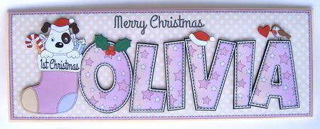 Patch 1st Xmas Olivia Large Dl by Margaret Scott