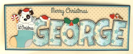 Patch 1st Xmas George Large Dl by Margaret Scott